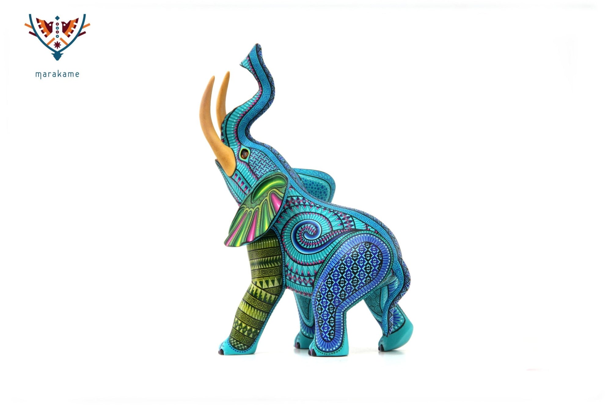 Alebrije - Éléphant II - Art Huichol - Marakame