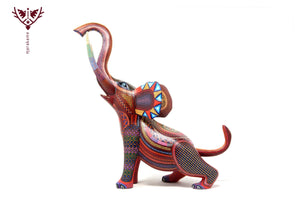 Alebrije - Elefante Pochutla - Arte Huichol - Marakame