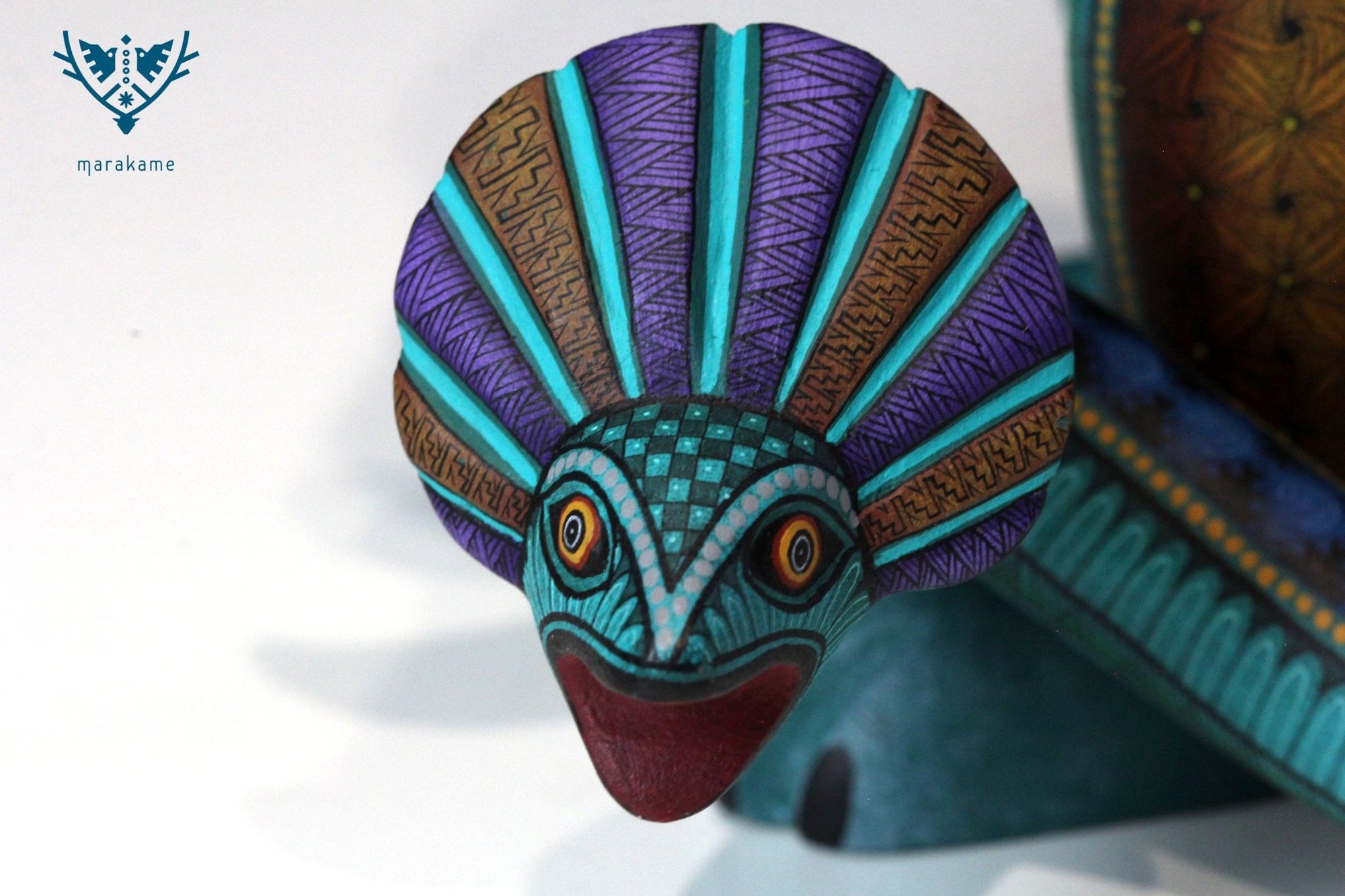 Alebrije - Fusion Owl Rabbit Snake - Huichol Art - Marakame