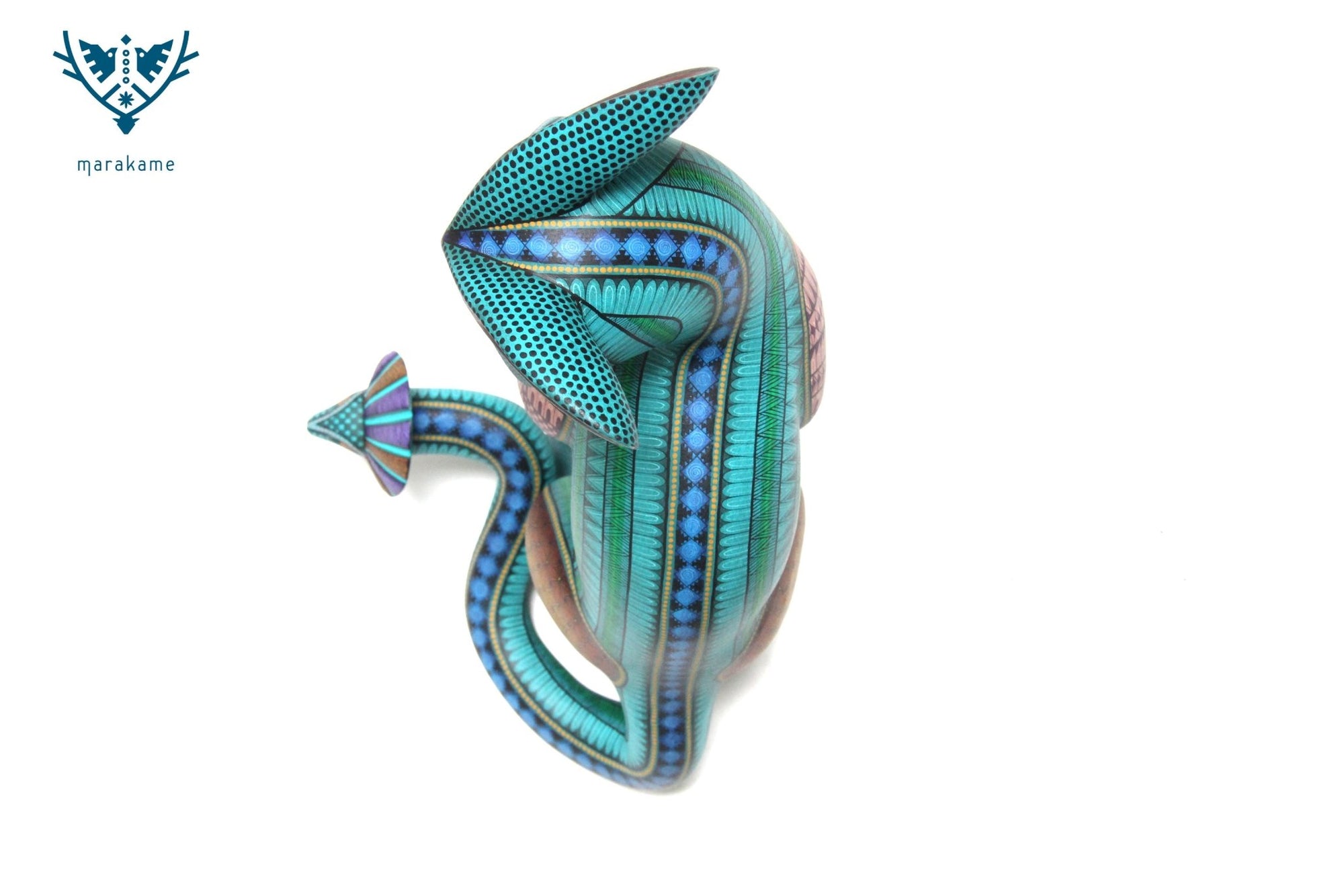 Alebrije - Fusion Owl Rabbit Snake - Huichol Art - Marakame