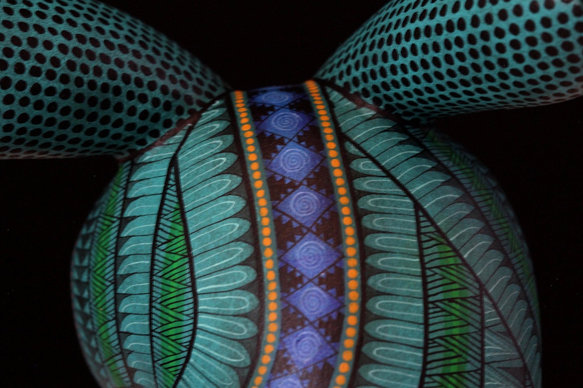 Alebrije - Fusion Owl Rabbit Snake - Huichol Art - Marakame