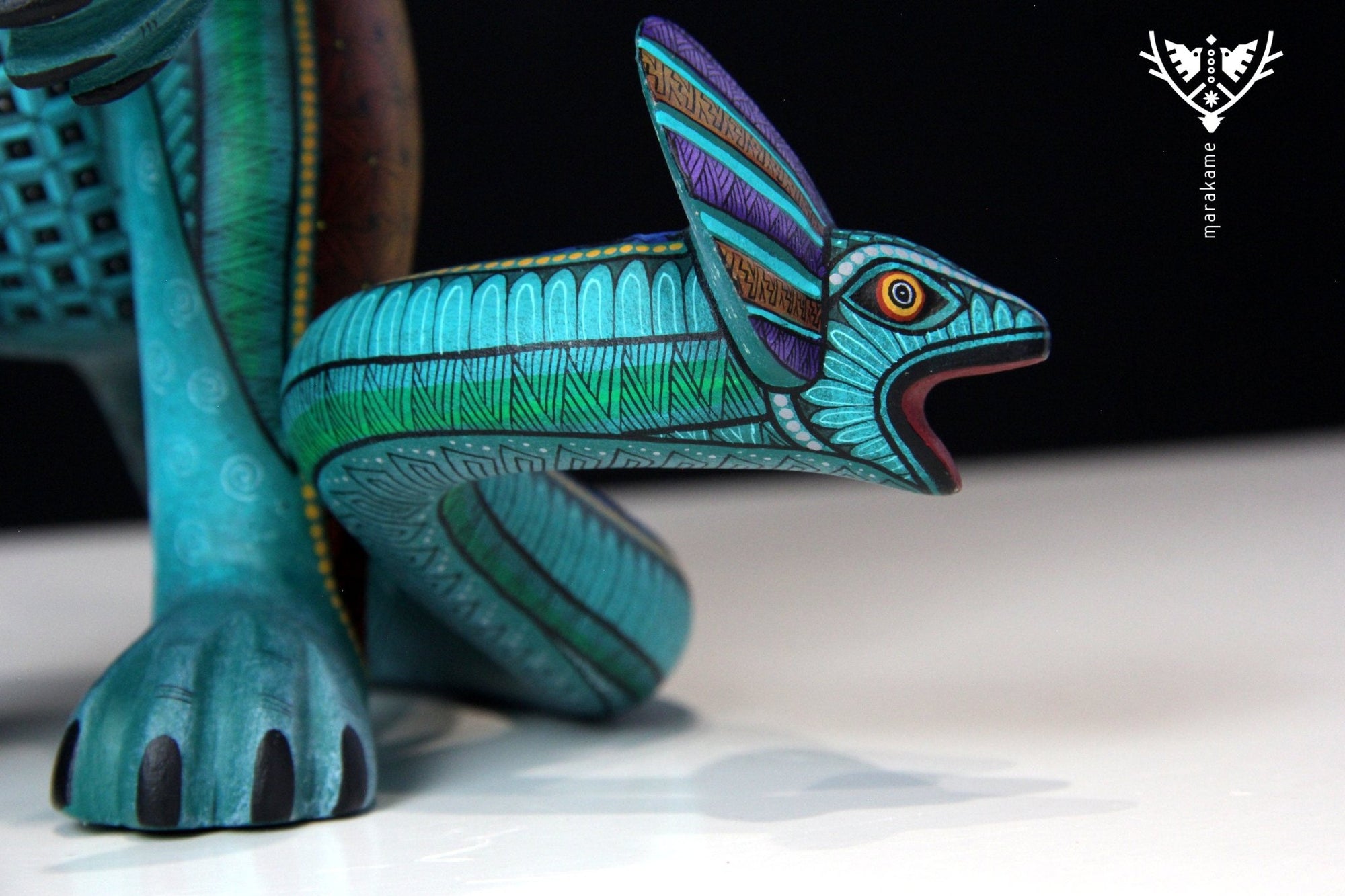 Alebrije - Fusion Owl Rabbit Snake - Huichol Art - Marakame