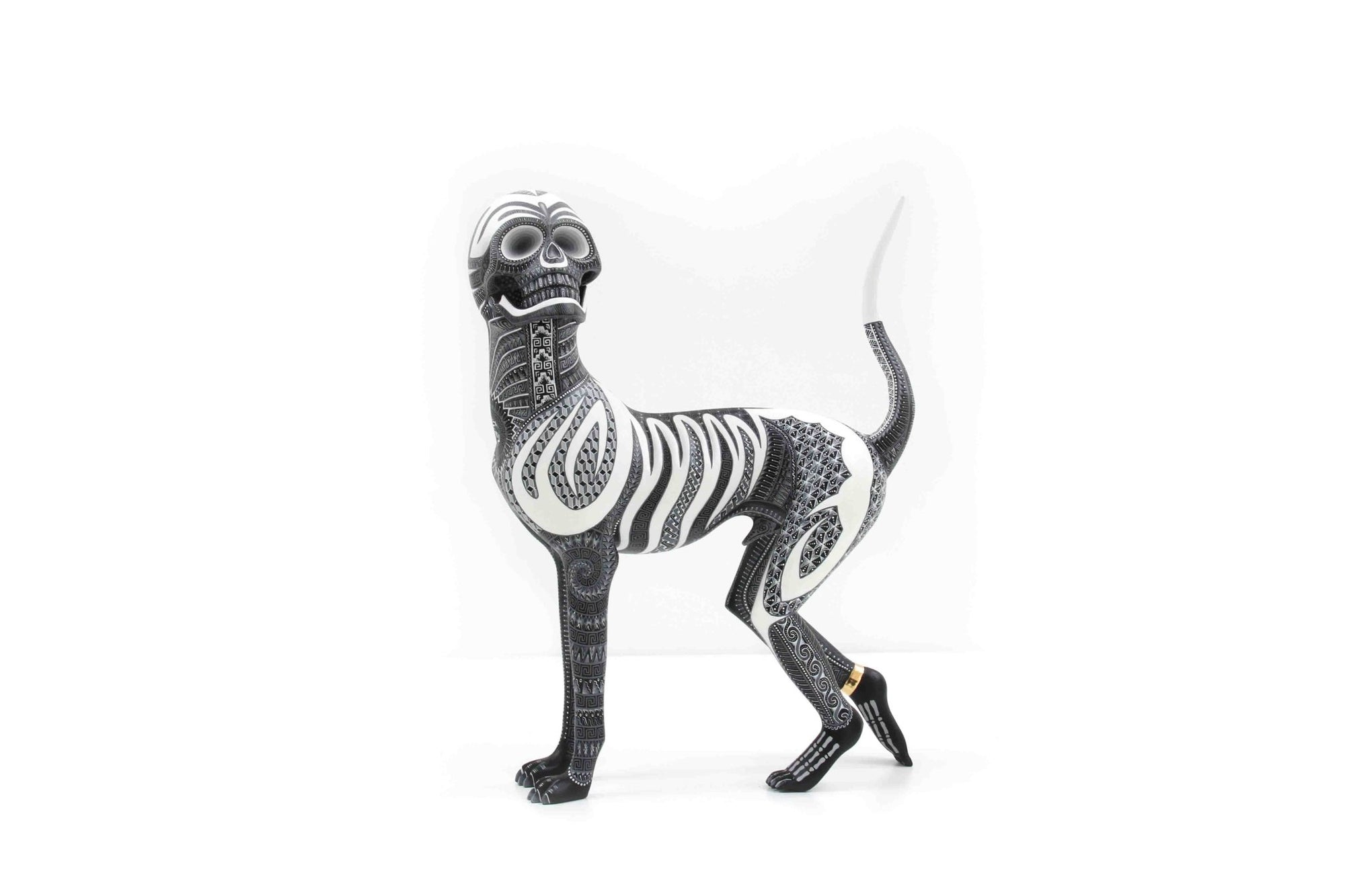 Alebrije - Skull Dog Fusion # 1 - Eterno Reposo - Huichol Kunst - Marakame