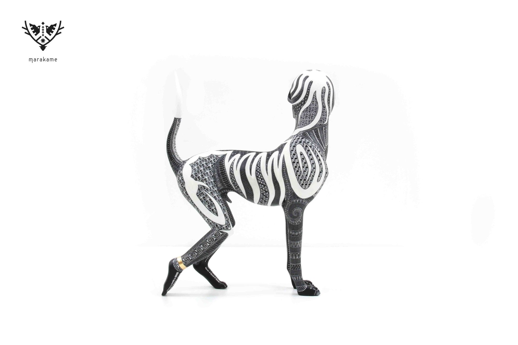 Alebrije - Skull Dog Fusion # 1 - Eterno Reposo - Huichol Kunst - Marakame