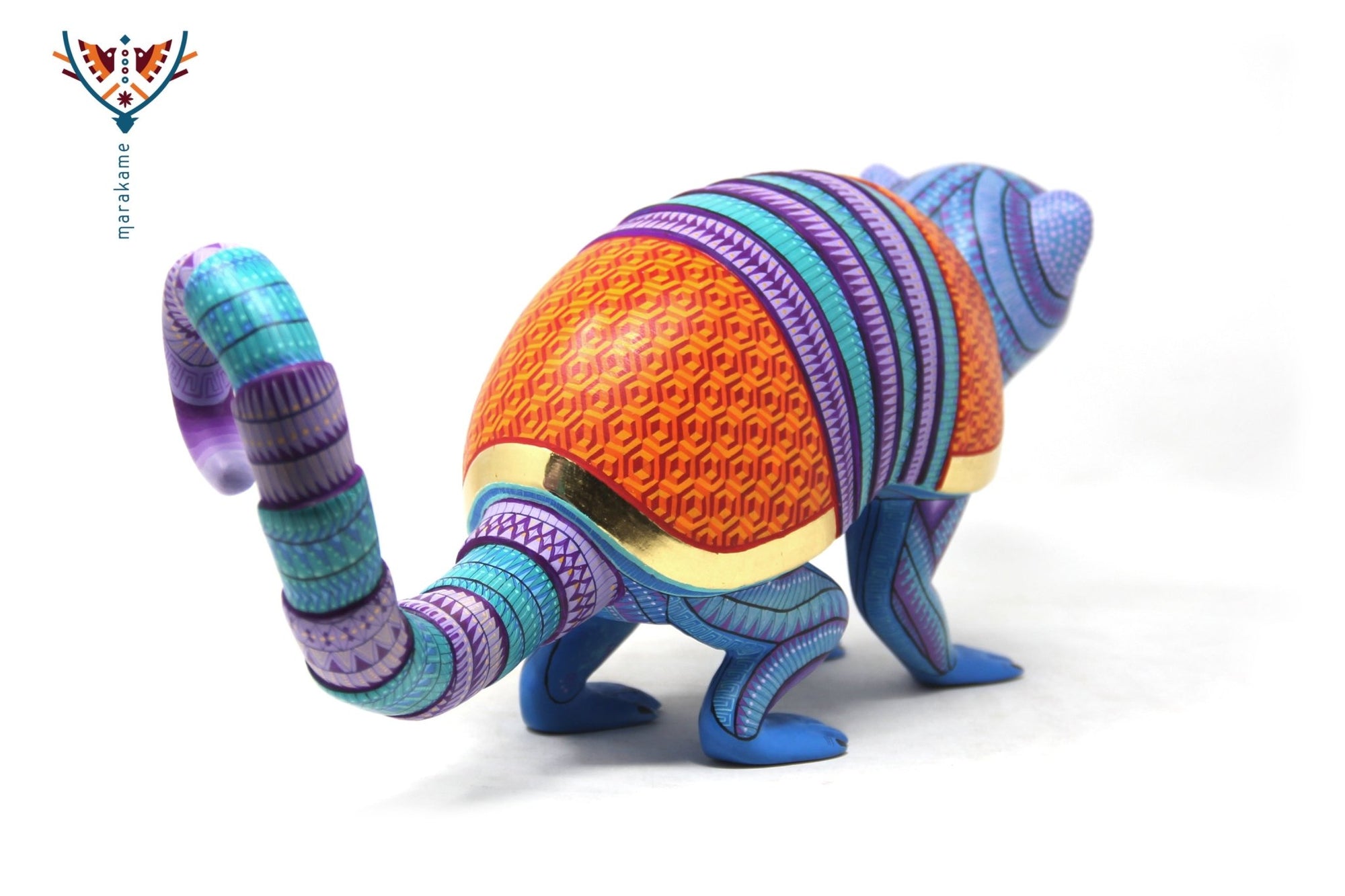 Alebrije - Fusión Simio Armadillo - Arte Huichol - Marakame