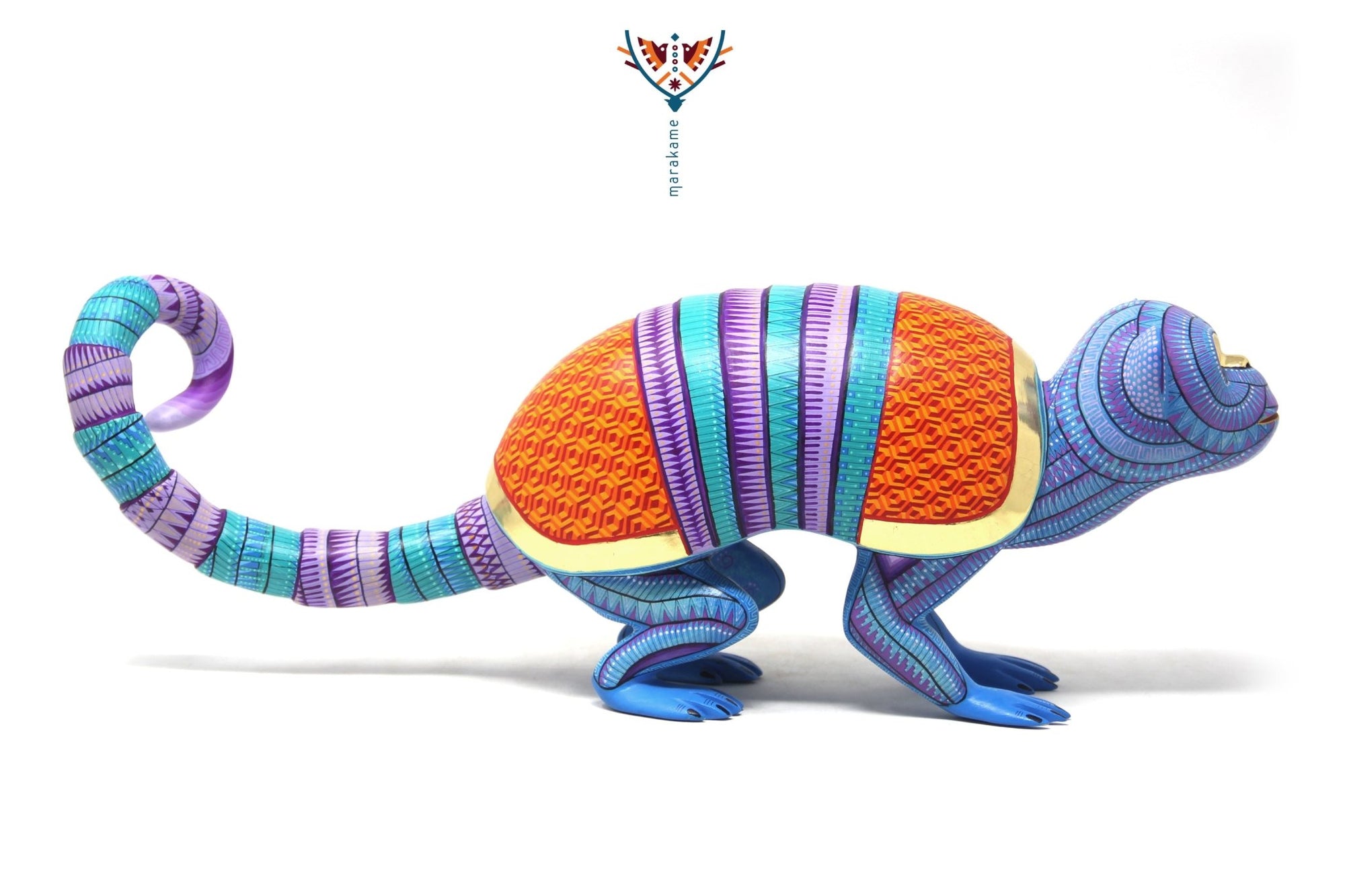 Alebrije - Fusión Simio Armadillo - Arte Huichol - Marakame