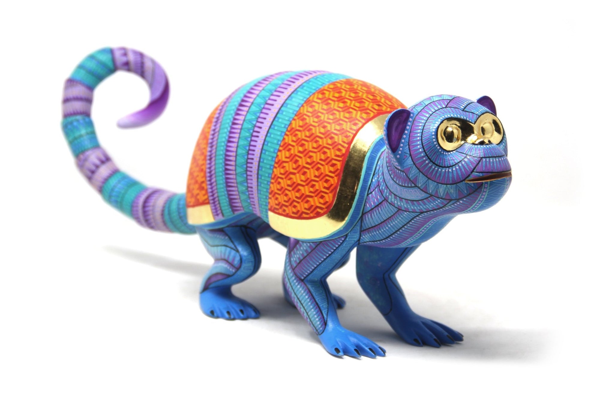 Alebrije - Fusión Simio Armadillo - Arte Huichol - Marakame