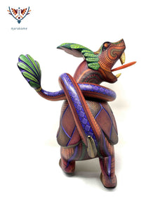 Alebrije - Fusión Zapoteca Serpiente - Venado - Tortuga - Arte Huichol - Marakame