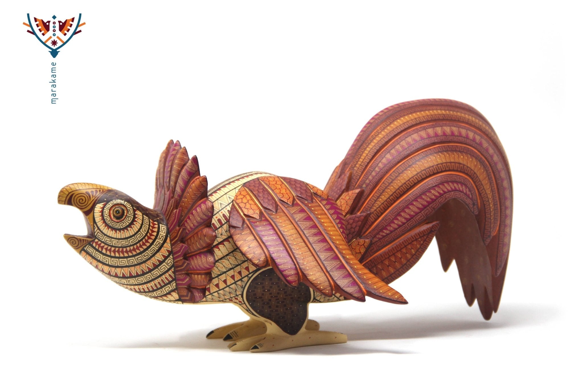 Alebrije - Rooster - Huichol Art - Marakame