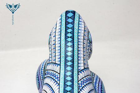 Alebrije – Blauer Gorilla – Huichol-Kunst – Marakame