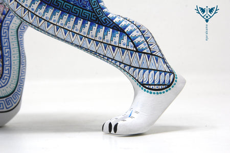 Alebrije – Blauer Gorilla – Huichol-Kunst – Marakame