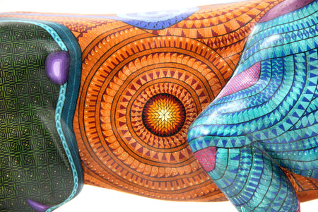 Alebrije - Großer Jaguar - Huichol Art - Marakame