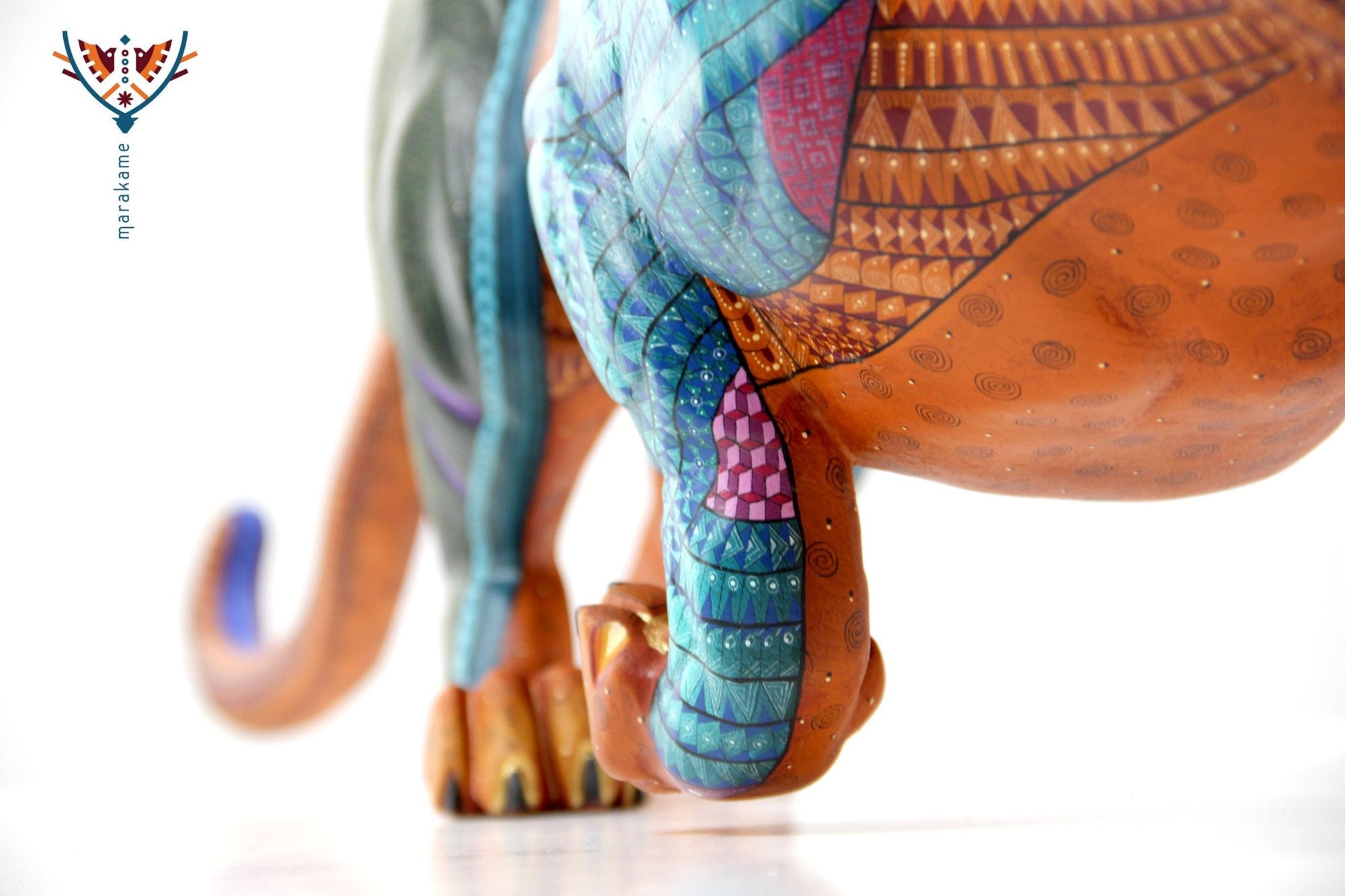 Alebrije - Großer Jaguar - Huichol Art - Marakame