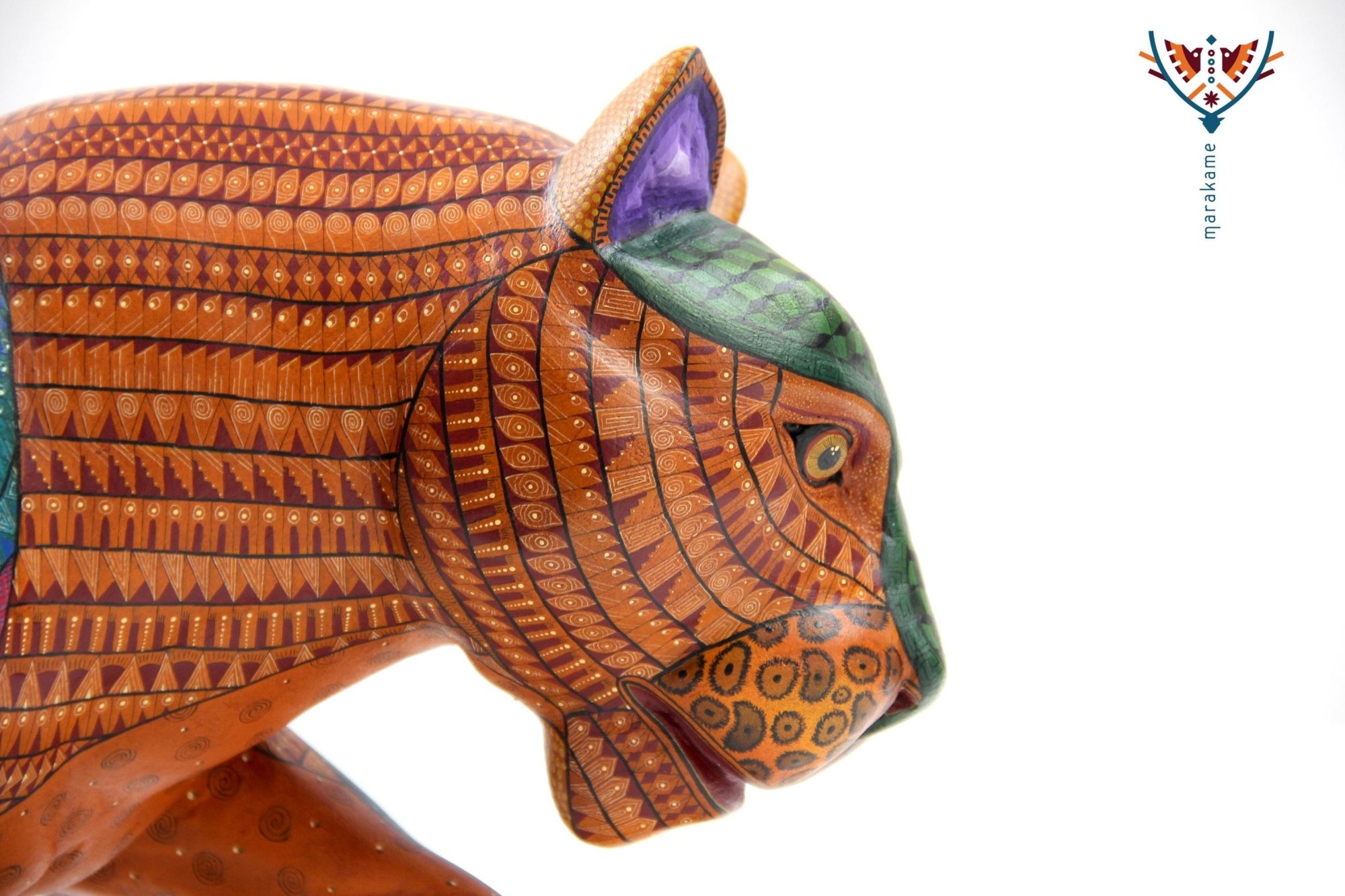 Alebrije - Großer Jaguar - Huichol Art - Marakame