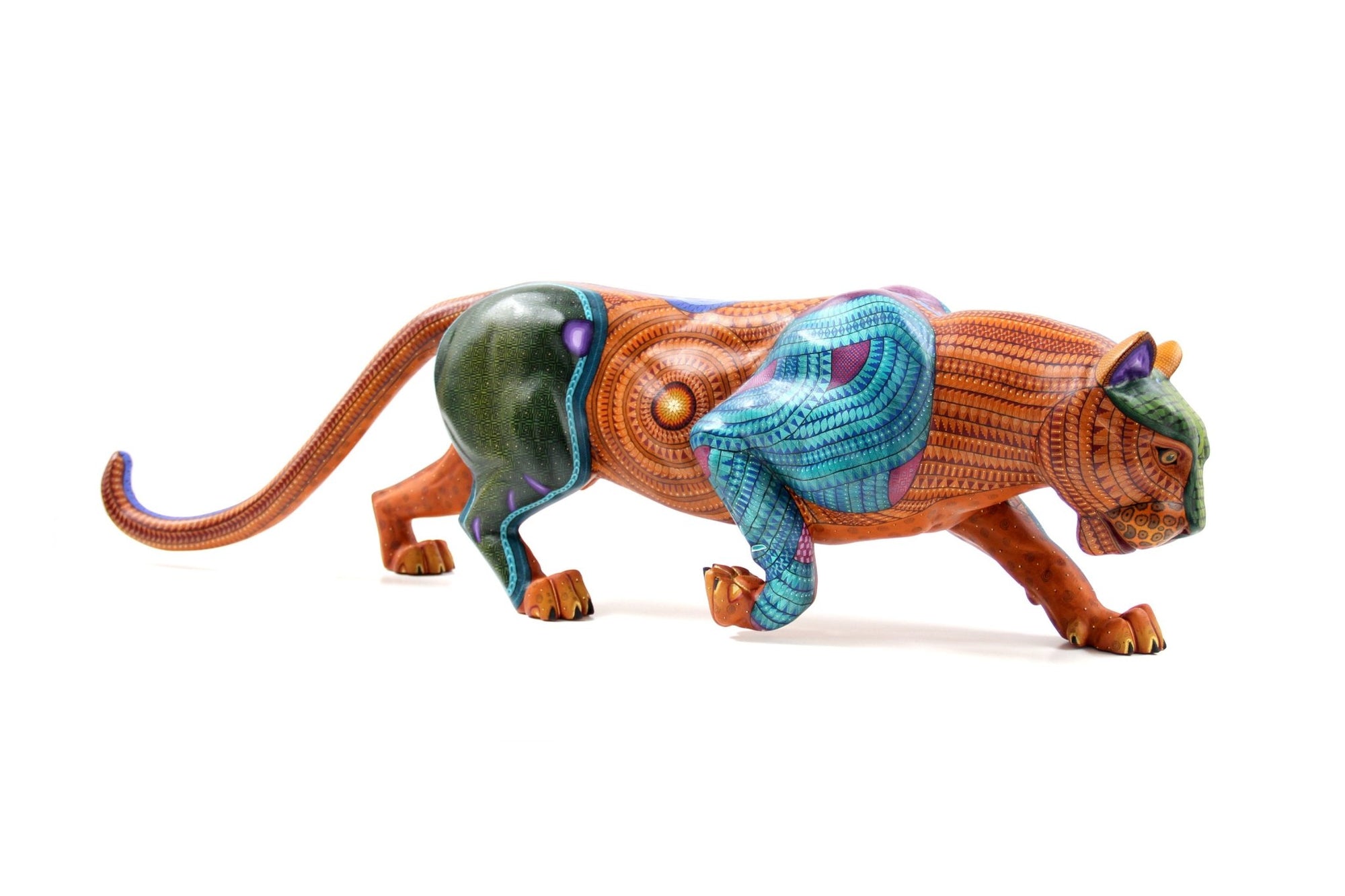 Alebrije - Großer Jaguar - Huichol Art - Marakame