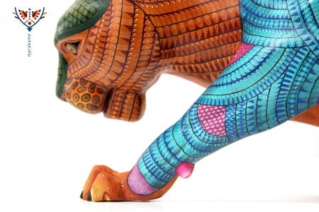 Alebrije - Großer Jaguar - Huichol Art - Marakame