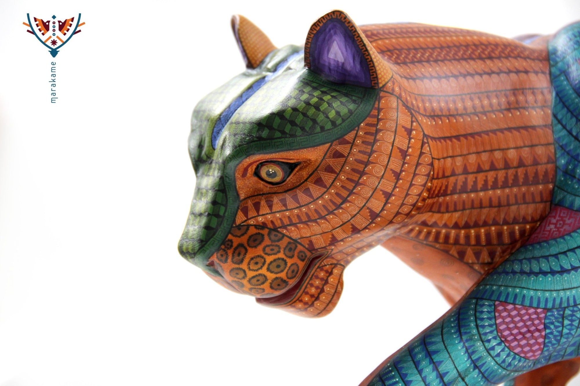 Alebrije - Großer Jaguar - Huichol Art - Marakame