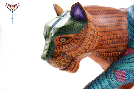 Alebrije - Großer Jaguar - Huichol Art - Marakame