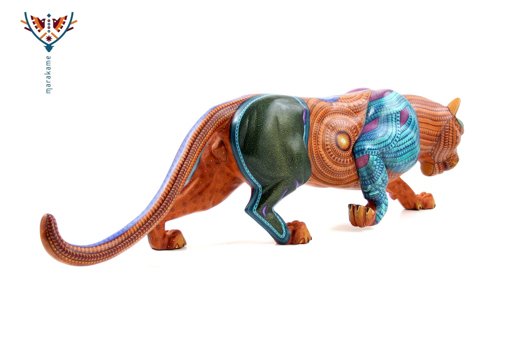 Alebrije - Großer Jaguar - Huichol Art - Marakame