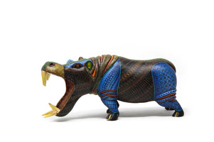 Alebrije - Furious Hippo - Huichol Art - Marakame