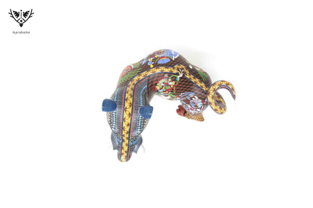 Wild boar alebrije - Bihui gui'xhi '- Huichol art - Marakame