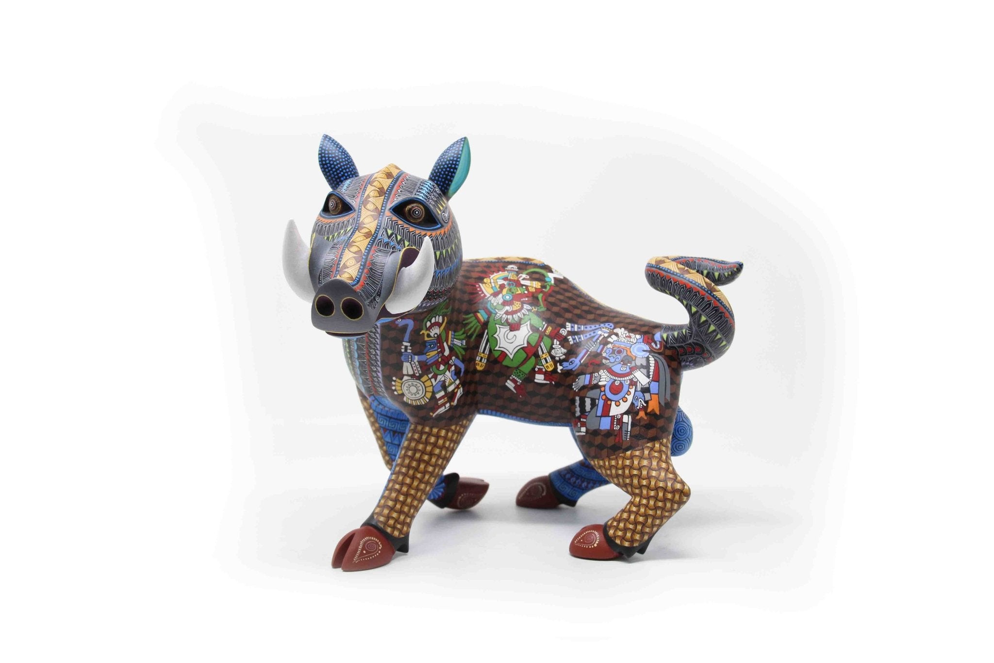 Wild boar alebrije - Bihui gui'xhi '- Huichol art - Marakame