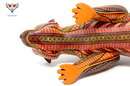 Jaguar Alebrije - Beedxe' III - Art Huichol - Marakame