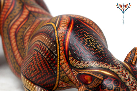 Alebrije Jaguar - Beedxe' III - Arte Huichol - Marakame