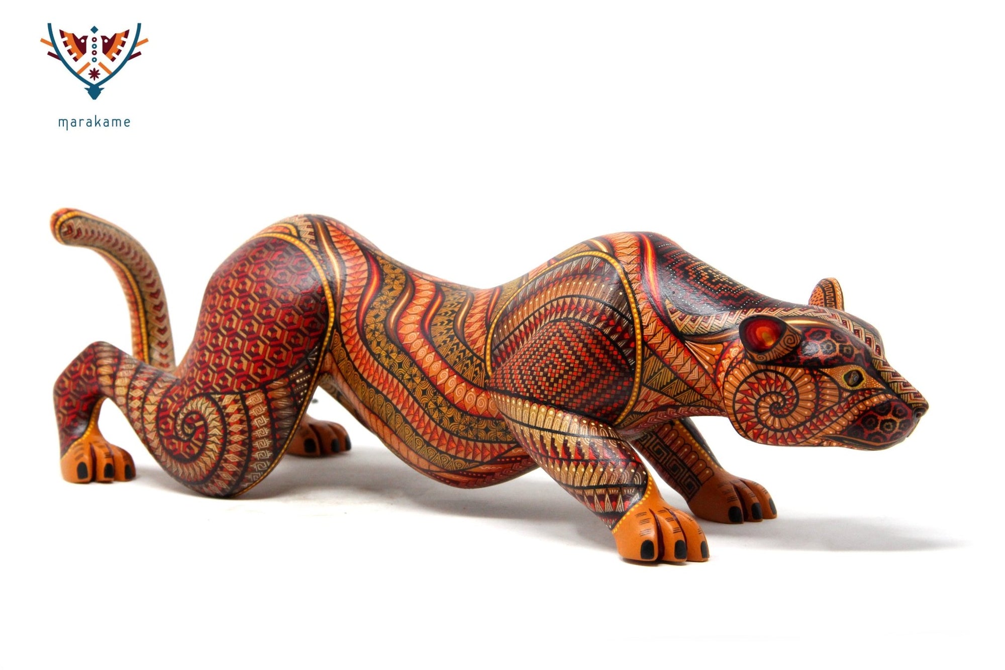 Jaguar Alebrije - Beedxe' III - Art Huichol - Marakame