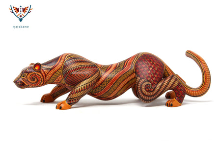 Jaguar Alebrije - Beedxe' III - Art Huichol - Marakame