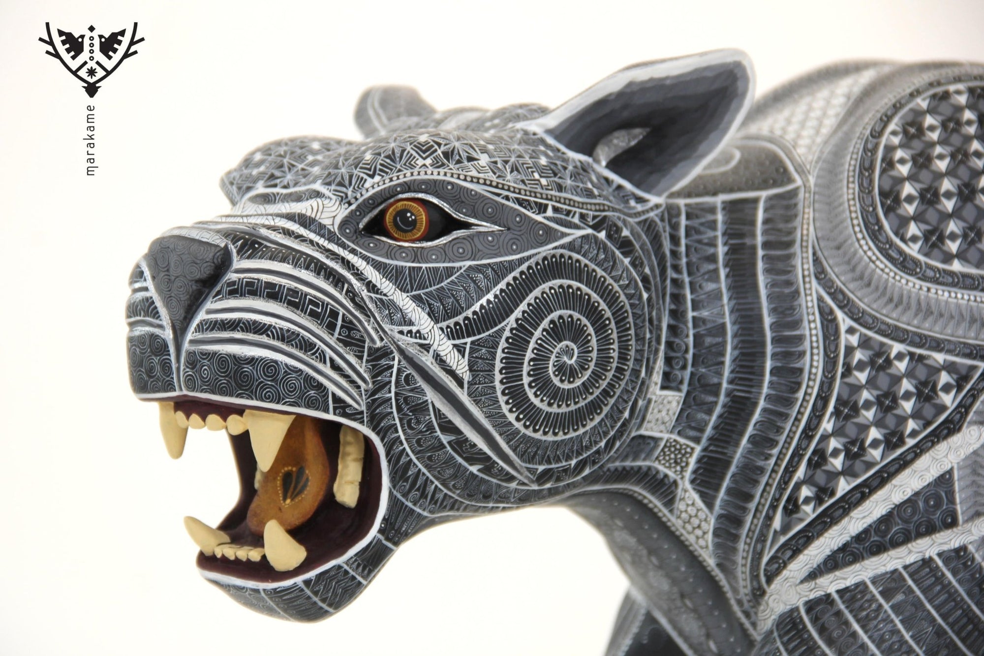 Alebrije - Jaguar Nazahui - Arte Huichol - Marakame