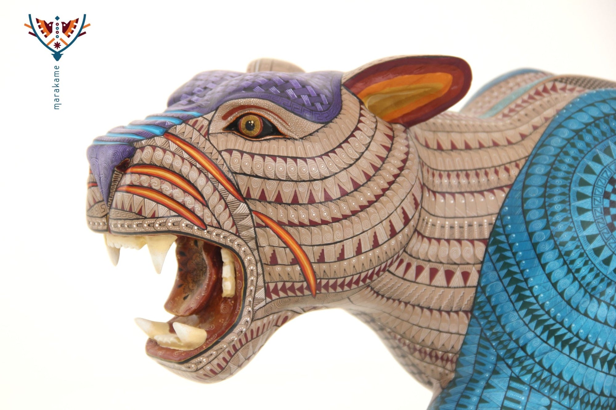 Alebrije - Jaguar Ngola - Arte Huichol - Marakame