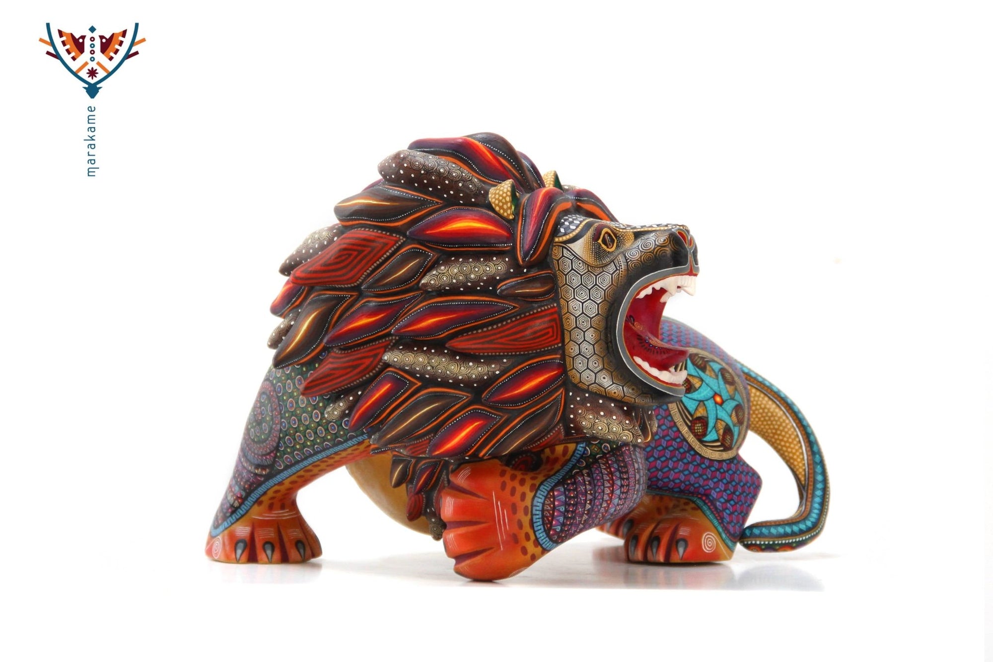 Alebrije - León III - Arte Huichol - Marakame