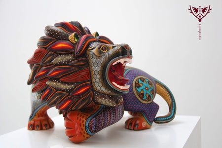 Alebrije - León III - Arte Huichol - Marakame