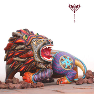 Alebrije - Léon III - Art Huichol - Marakame