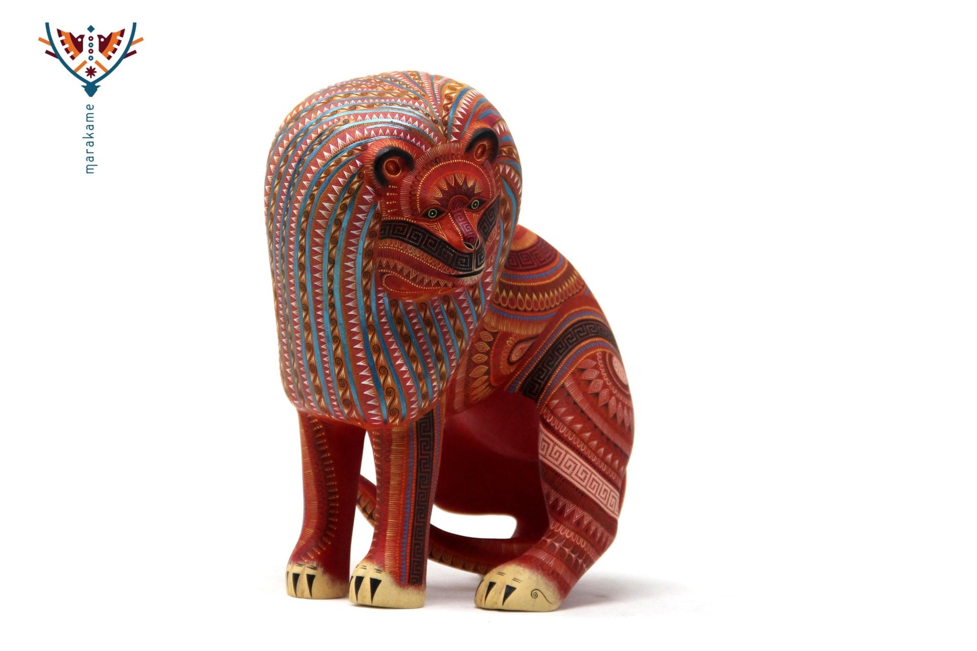 Alebrije - Kleiner Löwe - Huichol Art - Marakame