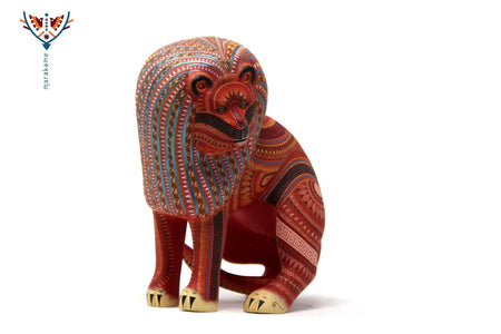 Alebrije - Kleiner Löwe - Huichol Art - Marakame