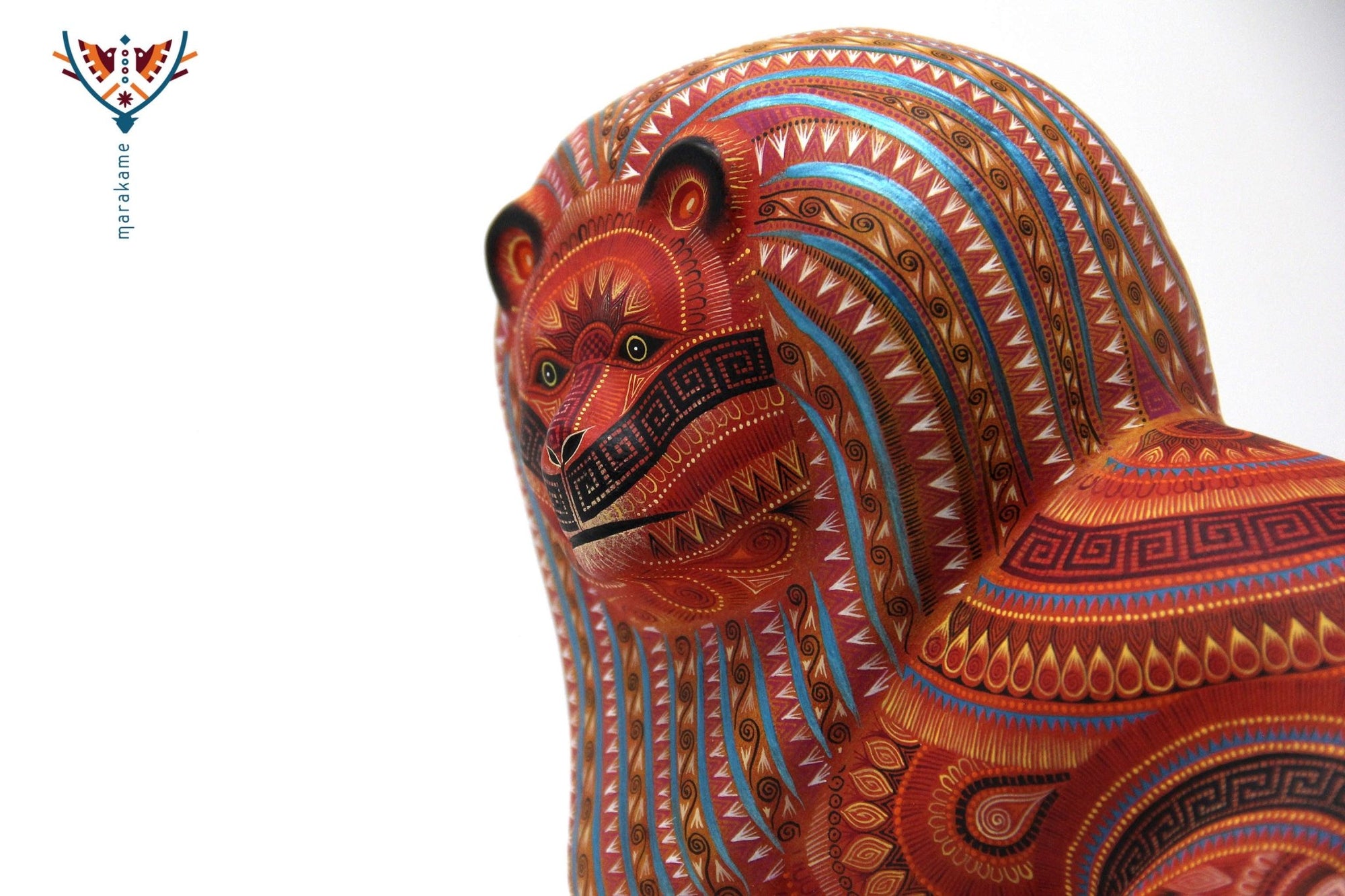 Alebrije - León pequeño - Arte Huichol - Marakame