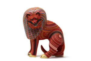 Alebrije - León pequeño - Arte Huichol - Marakame