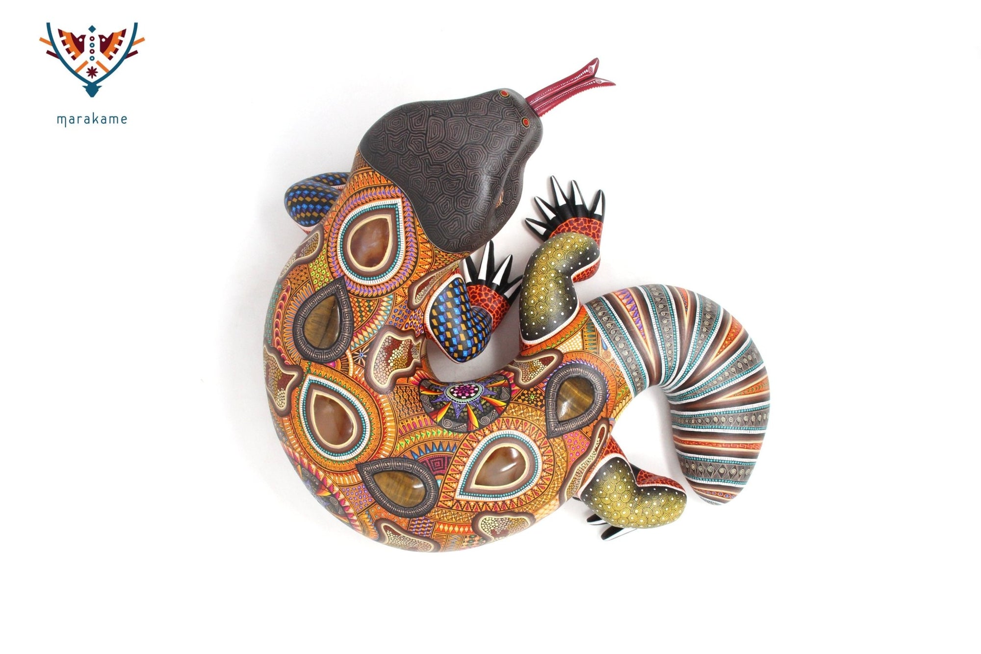 Alebrije - Monstruo de Gila - Arte Huichol - Marakame