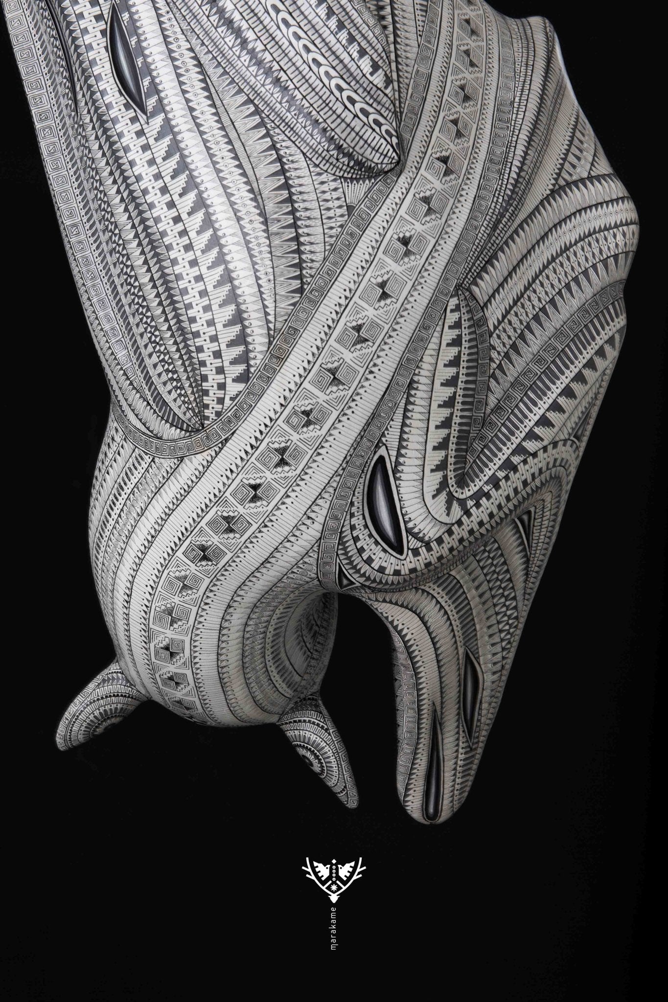 Bat Alebrije - Biguidi Ribeela - Huichol Art - Marakame