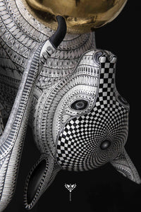 Bat Alebrije - Biguidi Ribeela - Huichol Art - Marakame