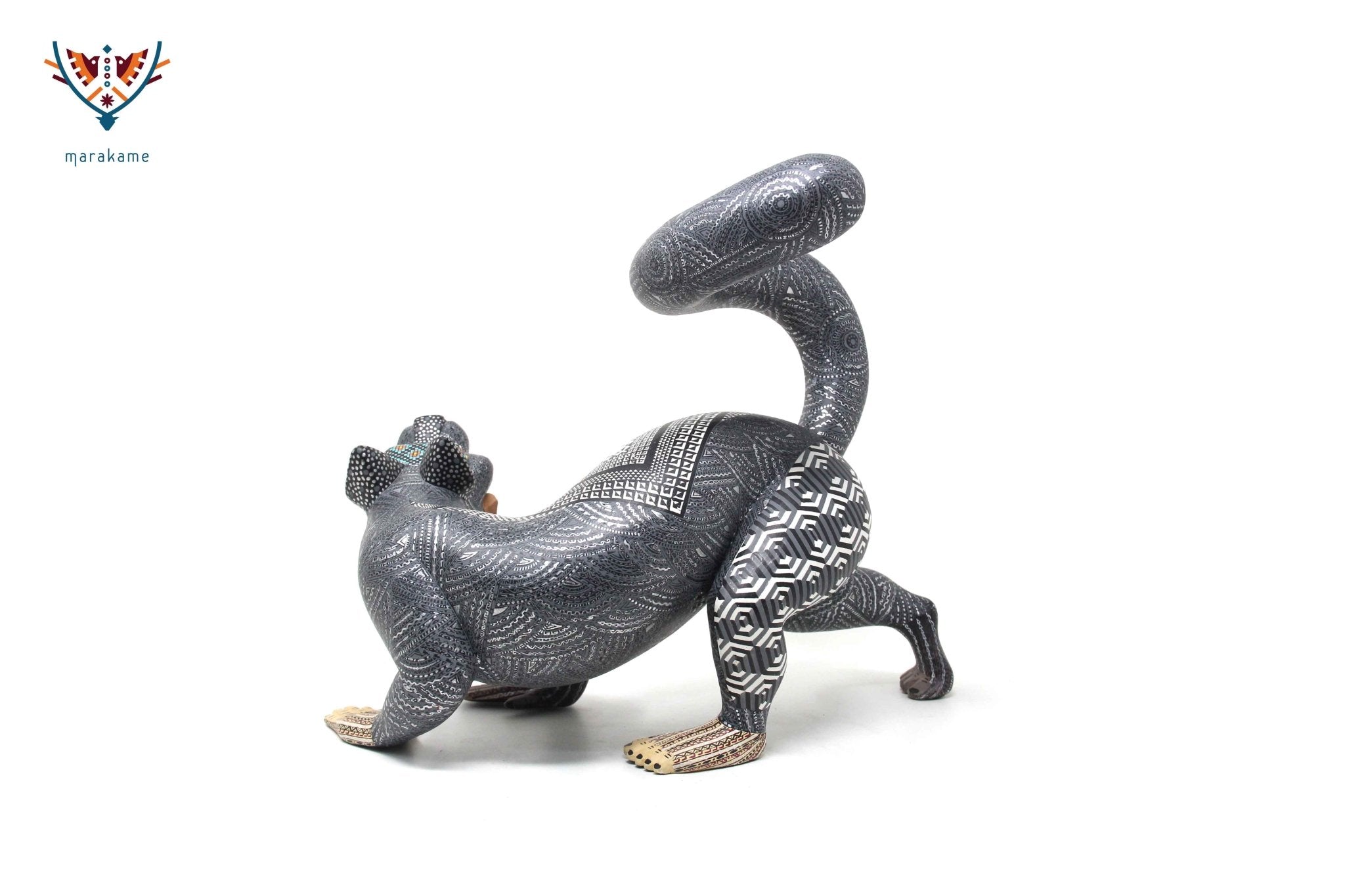 Alebrije-Nahual Jaguar-Huichol Art-Marakame