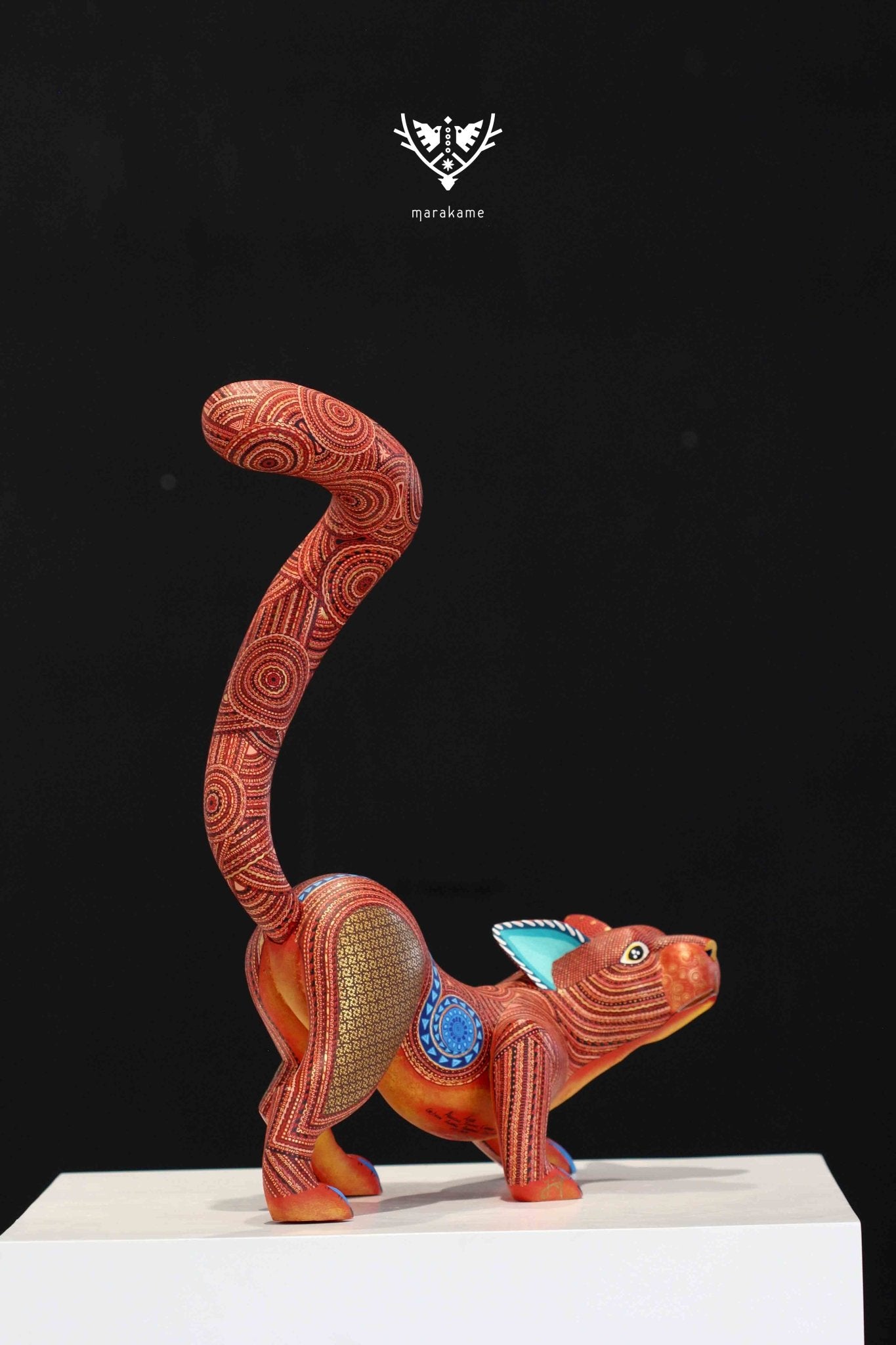 Alebrije Ocelot - Bell xid - Huichol Art - Marakame