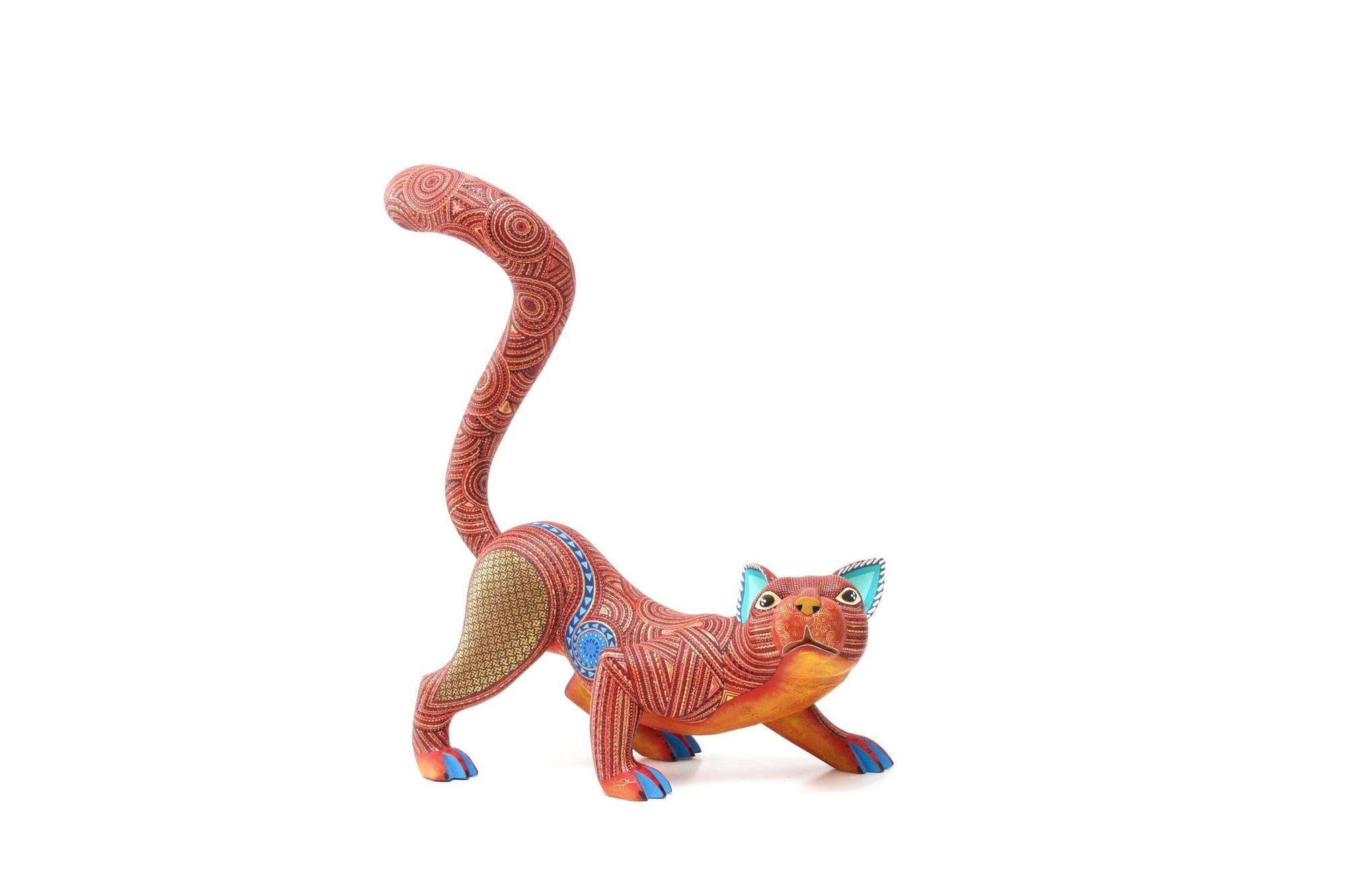 Alebrije Ocelot - Bell xid - Huichol Art - Marakame