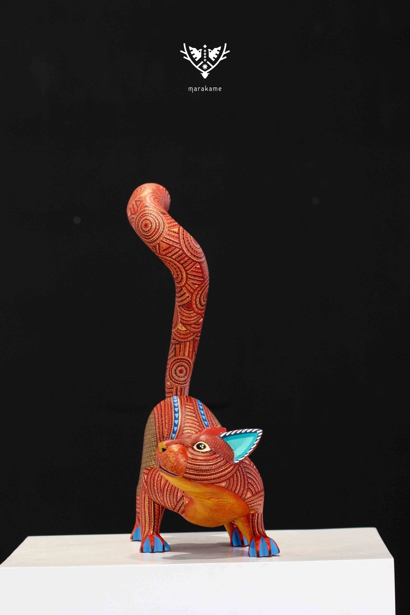 Alebrije Ocelot - Bell xid - Huichol Art - Marakame