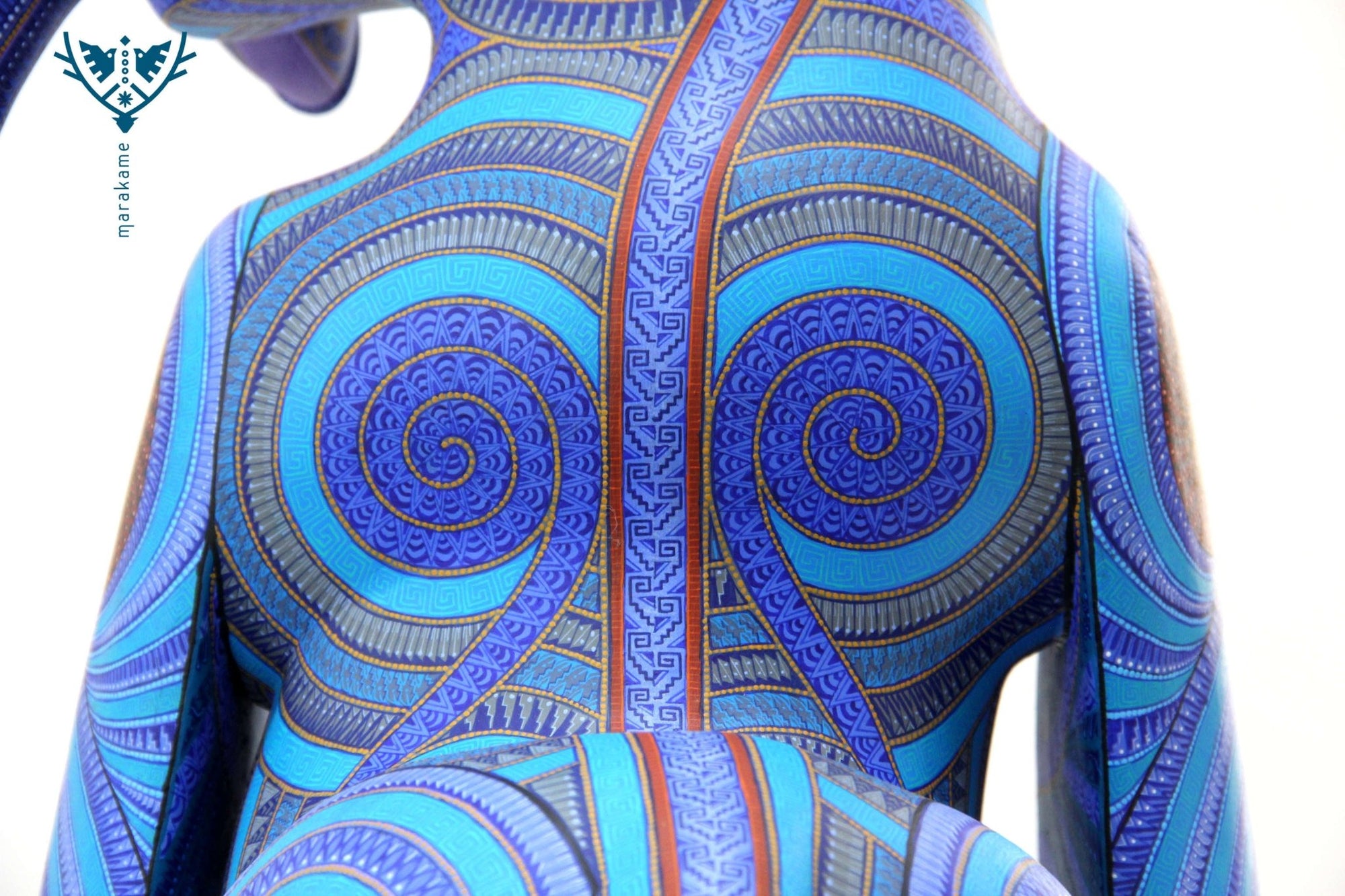 Alebrije Ancestral Bear With Fish Huichol Art Marakame alebrije-ancestral-bear-with-fish-huichol-art-marakame