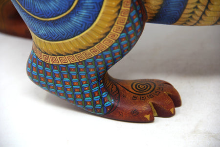 Alebrije - Orso con pesce - Huichol Art - Marakame