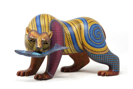 Alebrije - Orso con pesce - Huichol Art - Marakame