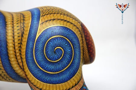Alebrije - Orso con pesce - Huichol Art - Marakame